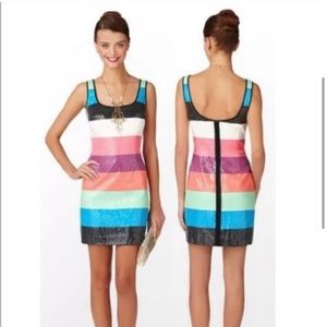 NWT Vintage Lilly Pulitzer Lucy Dress Sequined Striped